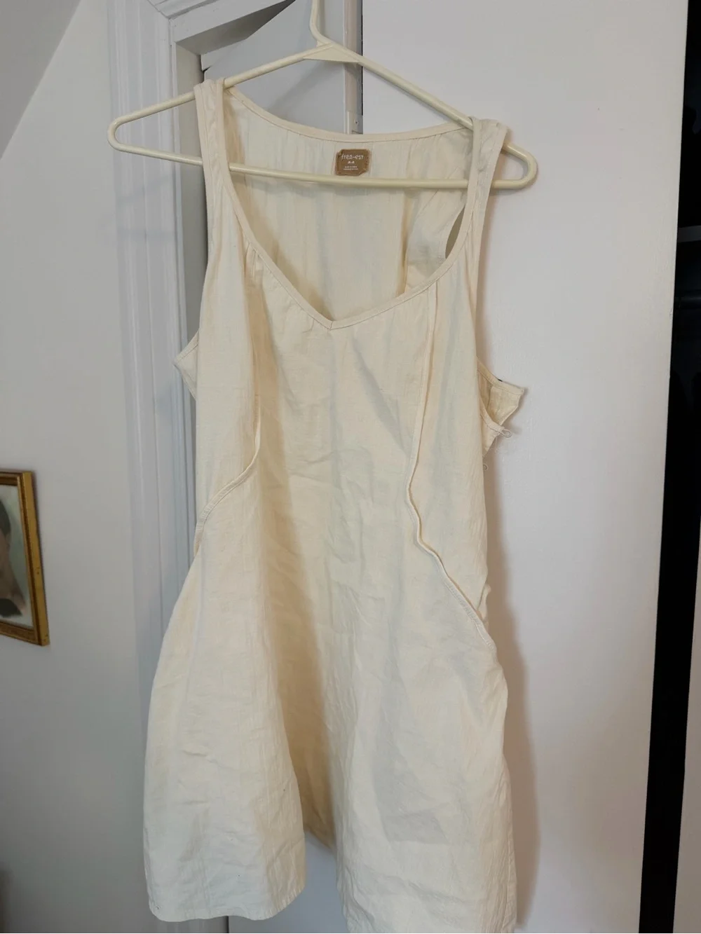 Free People Cream Mini Dress - Picture 1 of 3